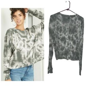 Wild Fable Waffle Knit cropped tie dye top size M
